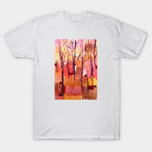 Woodland, hot colors landscape T-Shirt